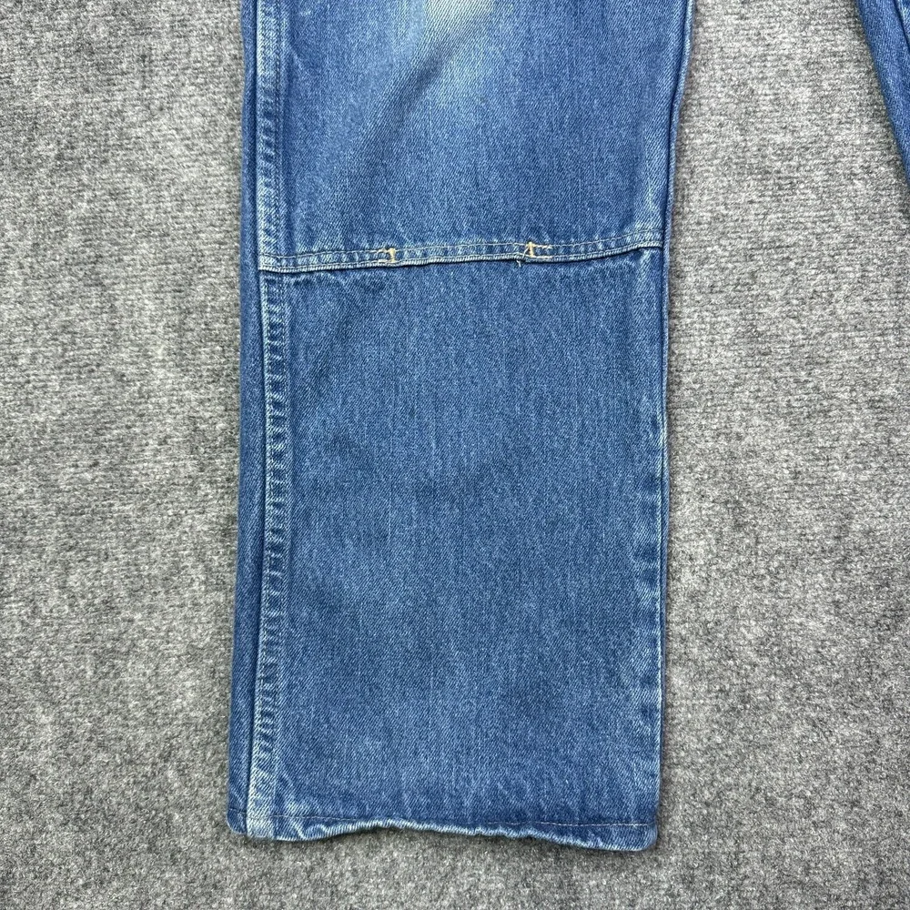 Dickies Mens Carpenter Jeans 36x34 Double Knee Blue Denim Workwear Distressed